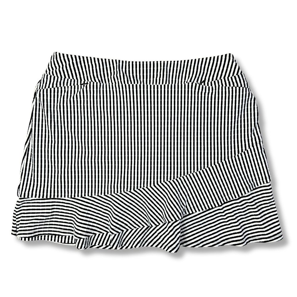 [EUC] Tail Kiana Black/White Stripe Jacquard Golf Skort